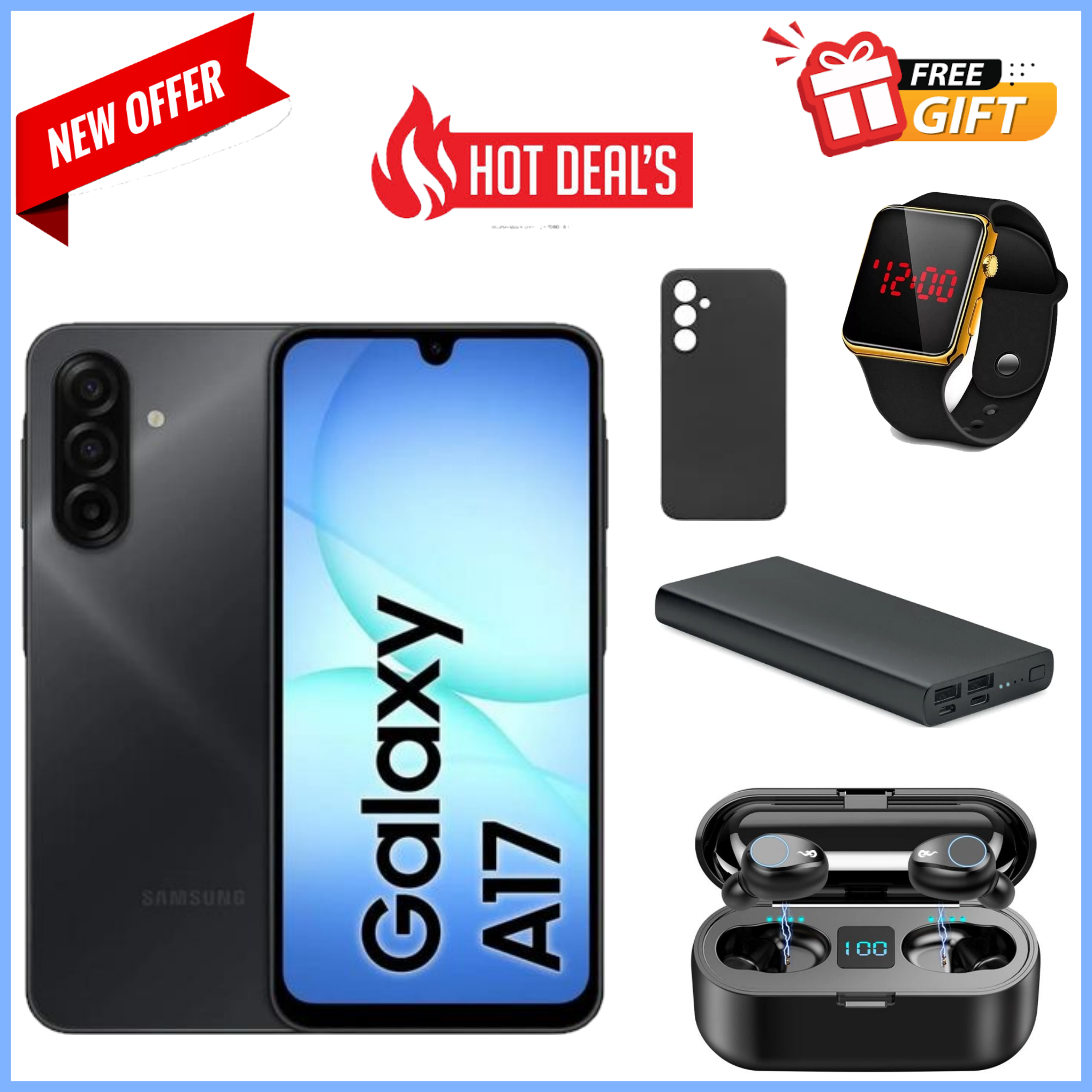 LIMITED OFFERS!! [2-Year Local Warranty] New Arrival Samsung Galaxy A17 128GB+4GB 6.7" Super AMOLED Display Camera Android 15 IP54 Waterproof 5000mAh Samsung A17, a17 samsung,  a17 galaxy +FREE GIFTS