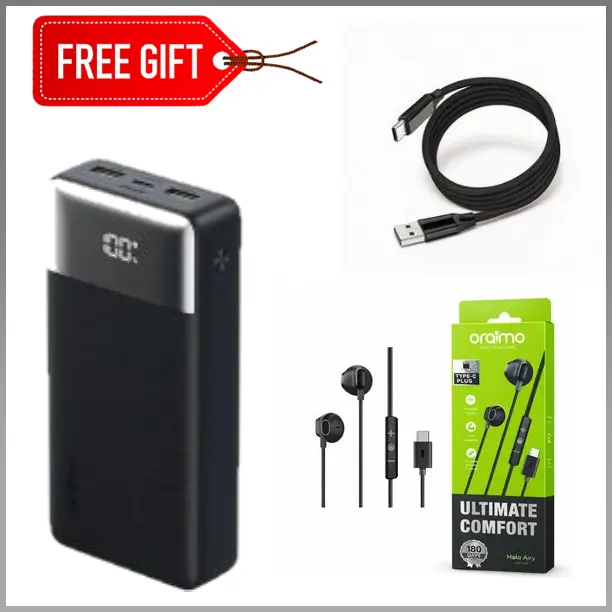 FLASH SALE!! Oraimo PowerNova Q21 Power Bank: | 10000mah/ 20000mAh/30000mah/40000mah/ | 22.5W 2-Way Recharging | 3-Device Charging | USB-A/Type-C Ports | LED Digital Display