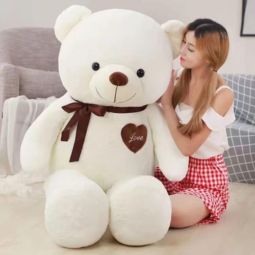 Giant white Teddy Bear Plush Toy Soft Cuddly Stuffed Animal Large Size Hugging Gift for Kids Girls Birthday Valentine Gift Home Decor