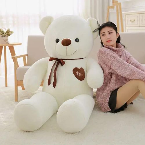 Giant white Teddy Bear Plush Toy Soft Cuddly Stuffed Animal Large Size Hugging Gift for Kids Girls Birthday Valentine Gift Home Decor