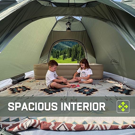 Instant Pop Up Camping Tent Waterproof Dome – Automatic Easy Setup Outdoor Travel Tent for 2–4 Persons Hiking Beach Festival Shelter