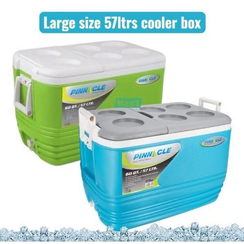57L Large Cool Box with Tap Portable Ice Cooler Storage Container for Drinks Food Outdoor Camping Picnic Beverage Dispenser