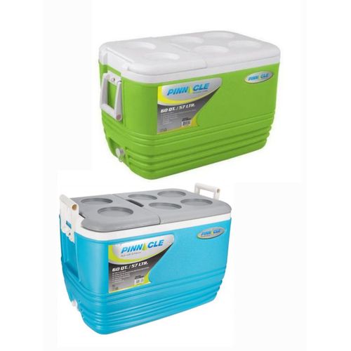 57L Large Cool Box with Tap Portable Ice Cooler Storage Container for Drinks Food Outdoor Camping Picnic Beverage Dispenser