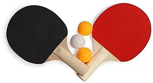 Table Tennis Set 2 Bats with Balls Complete Ping Pong Racket Kit for Training Indoor Outdoor Play Beginners Practice Set