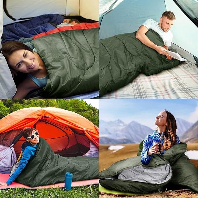 Quality Camping Sleeping Bag for Adults and Kids Outdoor Lightweight Portable Sleeping Bag for Hiking Travel Cold Weather Camping Gear