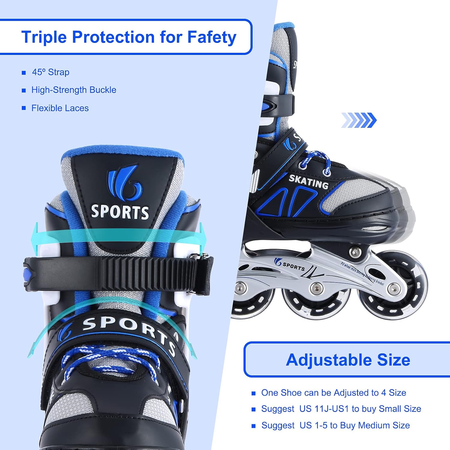 Adjustable Inline Skates for Kids Pink – Roller Skating Shoes with Size Adjustment Durable Wheels Beginner Outdoor Skating