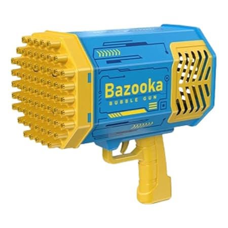 Bazooka Bubble Gun 69 Holes Large Bubble Blaster – Automatic Bubble Machine Toy for Kids with High Output Outdoor Fun Toy