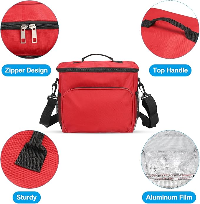 Insulated Cooler Bags / Lunch Bags – Thermal Food Storage Bag Portable Leakproof Cooler for Work School Picnic Travel