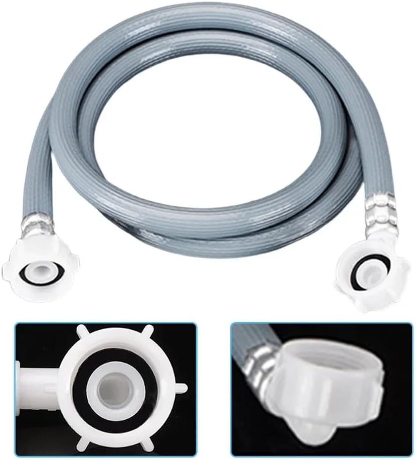 Washing Machine Water Inlet Extension Hose Pipe – Durable Flexible Connector Hose for Hot & Cold Water Supply Universal Fit
