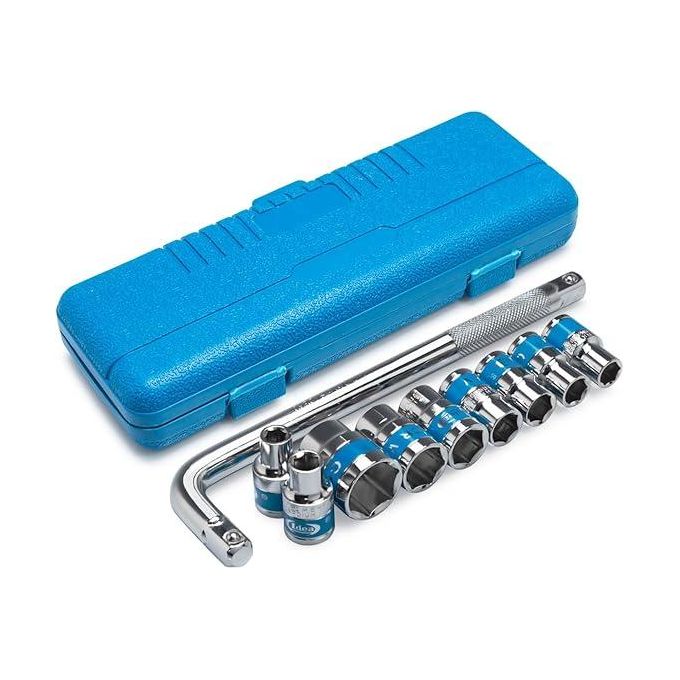 MLG Tool Box Spanner & Socket Wrench Set – Heavy Duty Mechanical Repair Kit for Car, Home DIY & Workshop Use with Storage Case