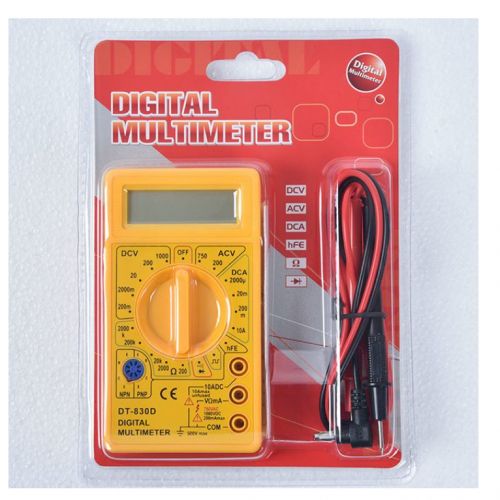 DT830 Digital Multimeter – AC/DC Voltage Tester Resistance Continuity Meter Electrical Measuring Tool for Home & Professional Use
