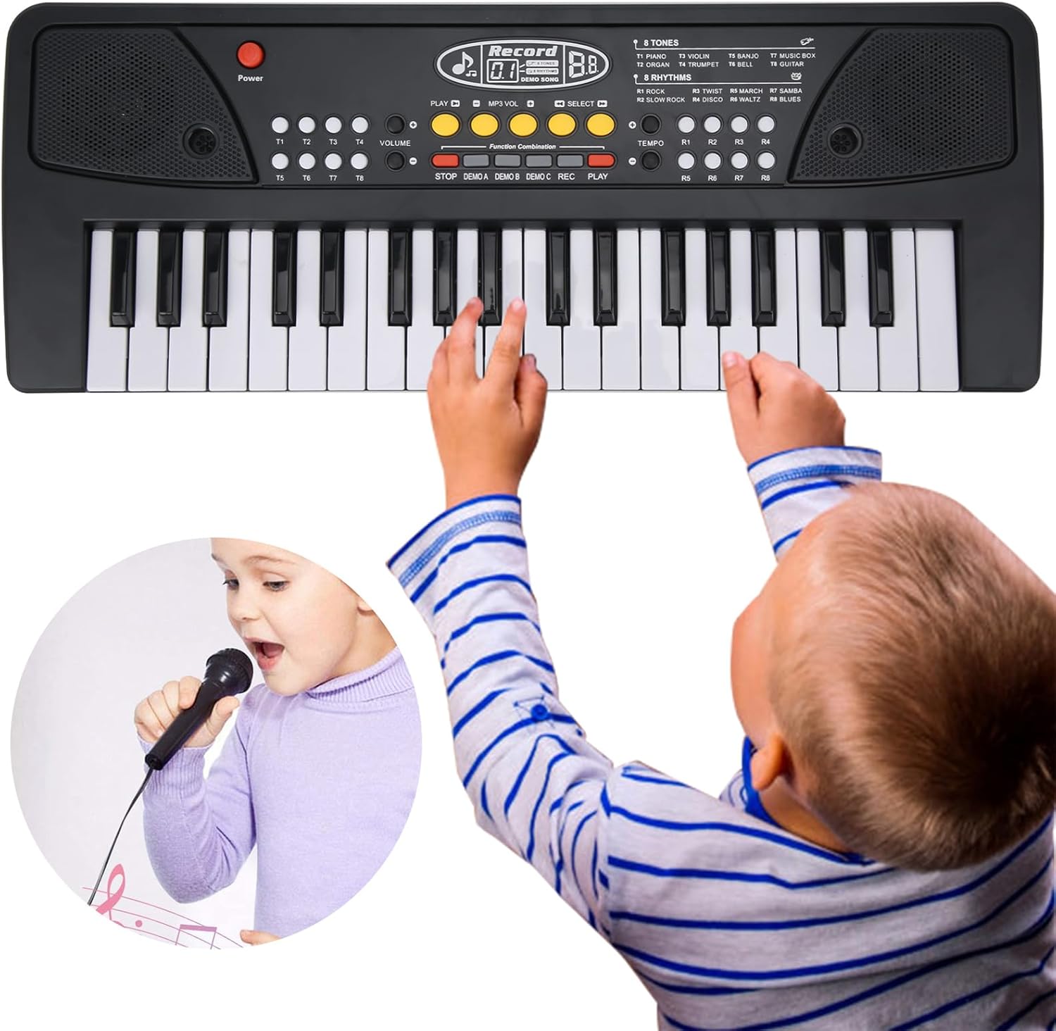 37 Keys Electronic Keyboard Piano Music Learning Instrument For Kids Beginners