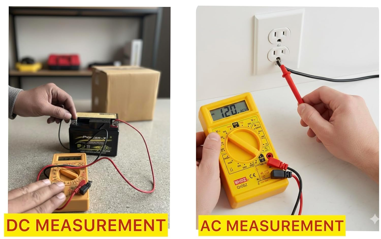 DT830 Digital Multimeter – AC/DC Voltage Tester Resistance Continuity Meter Electrical Measuring Tool for Home & Professional Use