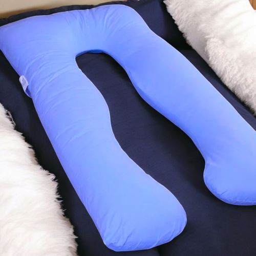 U Shape Pregnancy Pillow Blue – Full Body Maternity Sleeping & Support Pillow for Pregnant Women