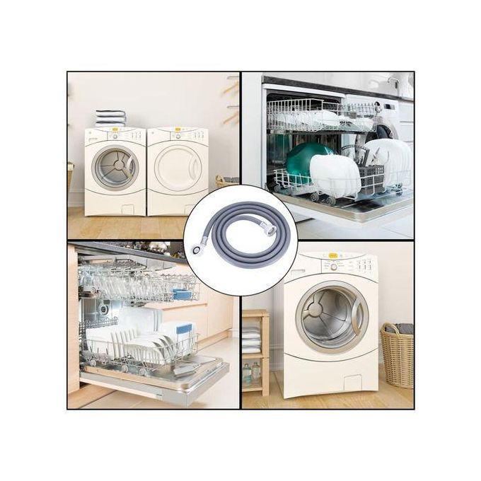 Washing Machine Water Inlet Extension Hose Pipe – Durable Flexible Connector Hose for Hot & Cold Water Supply Universal Fit