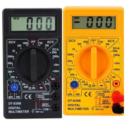 DT830 Digital Multimeter – AC/DC Voltage Tester Resistance Continuity Meter Electrical Measuring Tool for Home & Professional Use