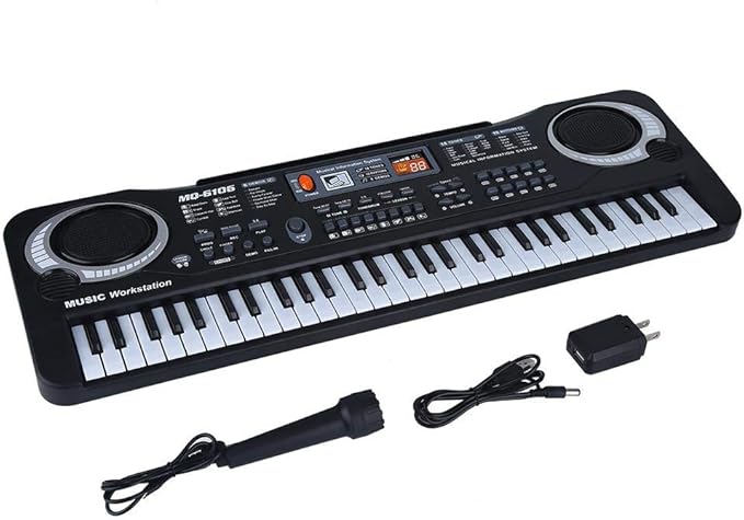 61 Keys Electronic Keyboard Piano Music Learning Instrument With Microphone For Kids Beginners