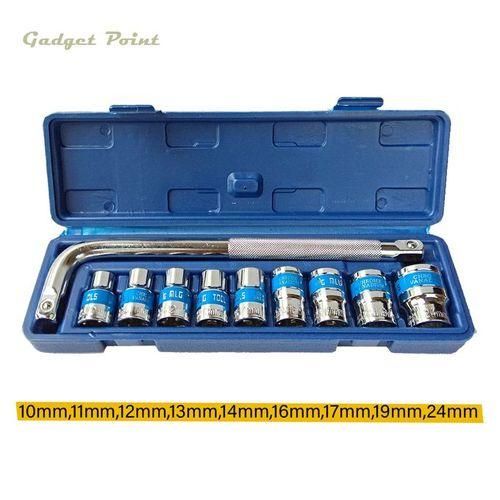 MLG Tool Box Spanner & Socket Wrench Set – Heavy Duty Mechanical Repair Kit for Car, Home DIY & Workshop Use with Storage Case