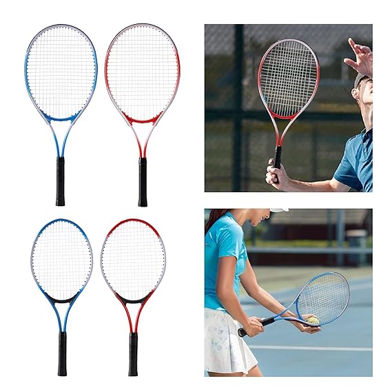 Lawn Tennis Rackets Set with Balls – Durable Tennis Training & Recreational Kit for Kids, Beginners & Outdoor Sports Play