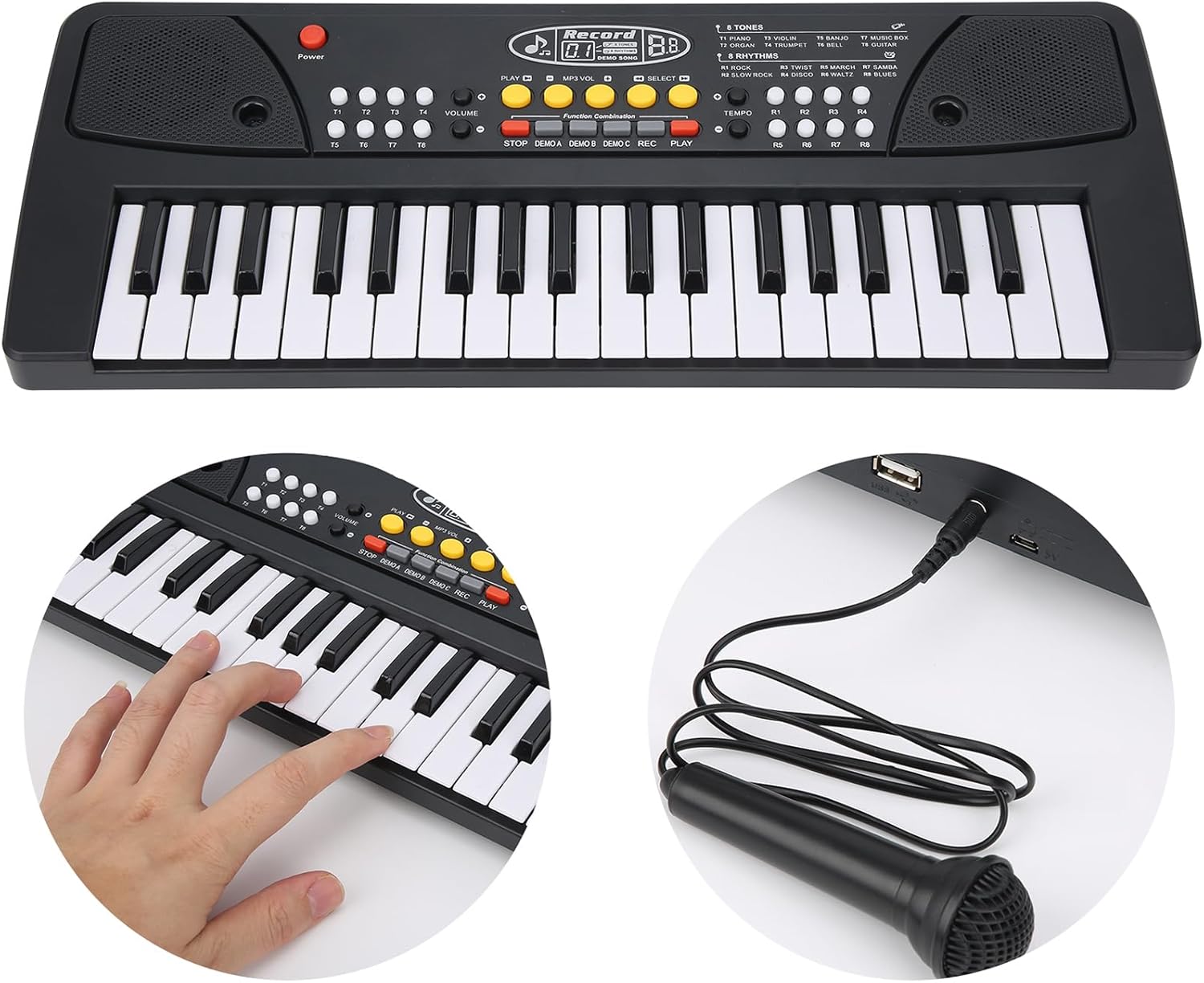 37 Keys Electronic Keyboard Piano Music Learning Instrument For Kids Beginners