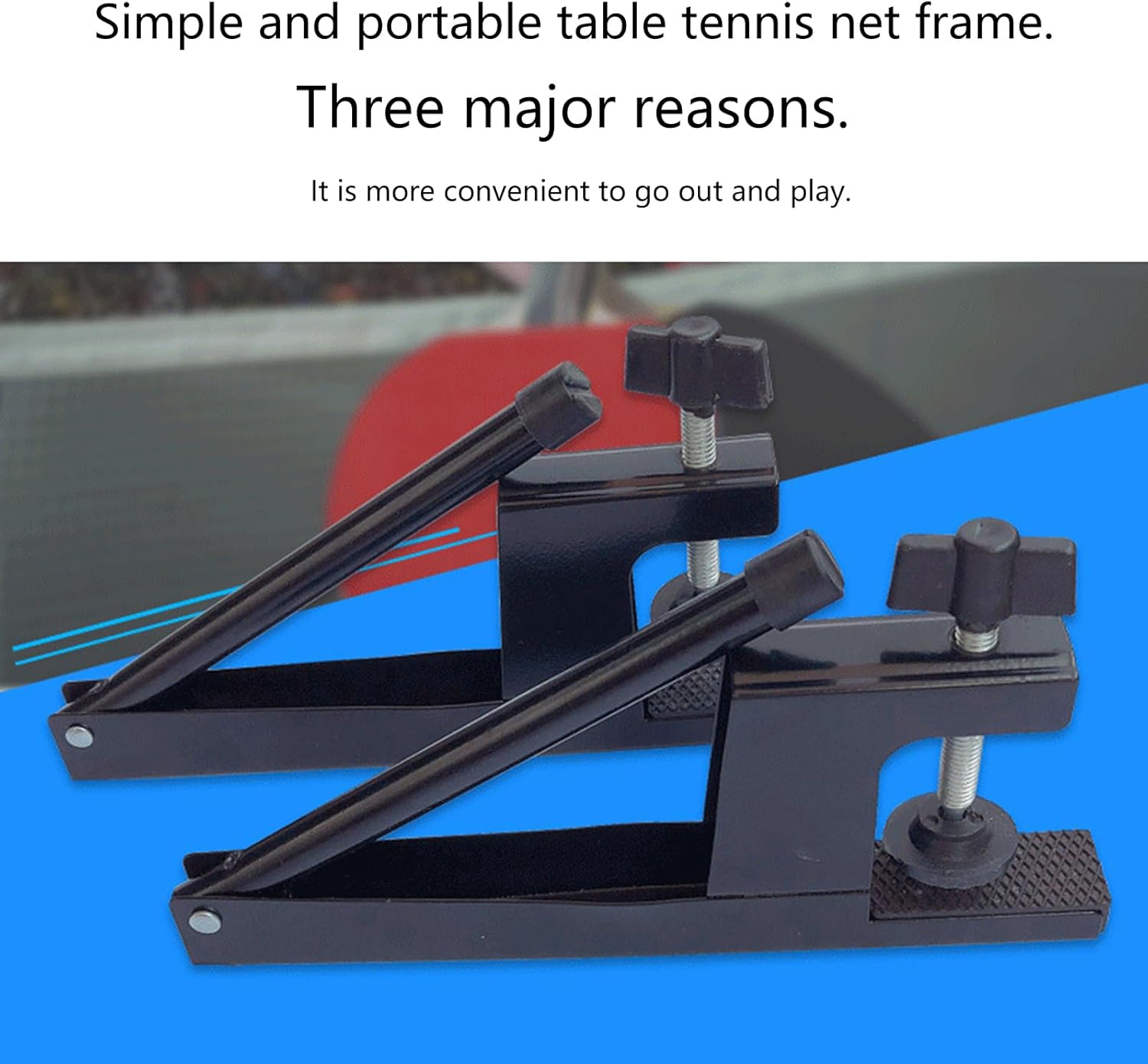 Professional Table Tennis Net and Clamp/Post Set – Adjustable Ping Pong Net for Home, School & Competition Use