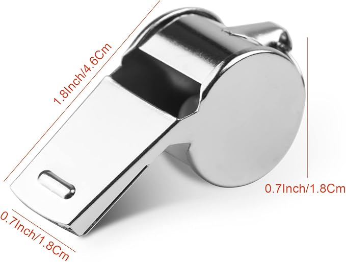 Metal Sports Security Whistle – Stainless Steel Loud Sound Referee & Emergency Whistle for Coaching, Training, Security & Outdoor Use
