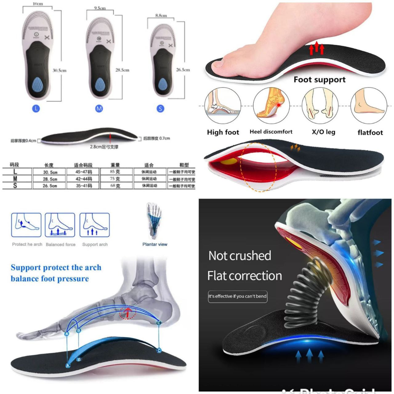 Sport Orthopedic Insoles for Feet Men Women EVA Breathable Shock Absorption Shoes Insole for Running Basketball Sport Care Pads
