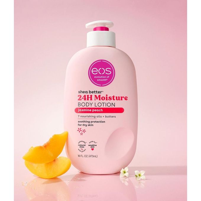 Eos Shea Better Jasmine Peach Body Lotion - 24H Moisture Body Lotion