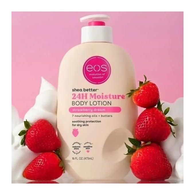 Eos Shea Better Strawberry Dream Body Lotion - 24H Moisture Body Lotion
