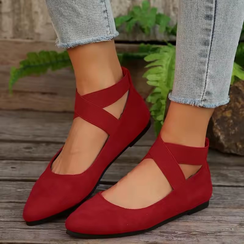 Black New Women's Flat Shoes Fashion Lightweight Shoes Women's Elegant Ballet Shoes Soft Outdoor Casual Women's Shoes Size 36-43