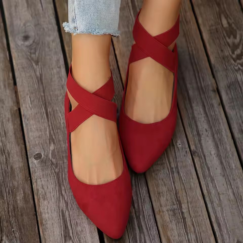 Black New Women's Flat Shoes Fashion Lightweight Shoes Women's Elegant Ballet Shoes Soft Outdoor Casual Women's Shoes Size 36-43