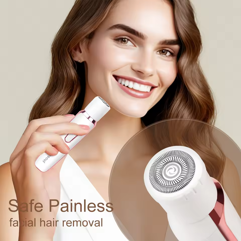 4-in-1 Women Electric Shaver Epilator, USB Rechargeable Painless Cordless Hair Remover, Electric Trimmer Razor for Face, Leg, Bikini, Armpit & Full Body Hair Removal