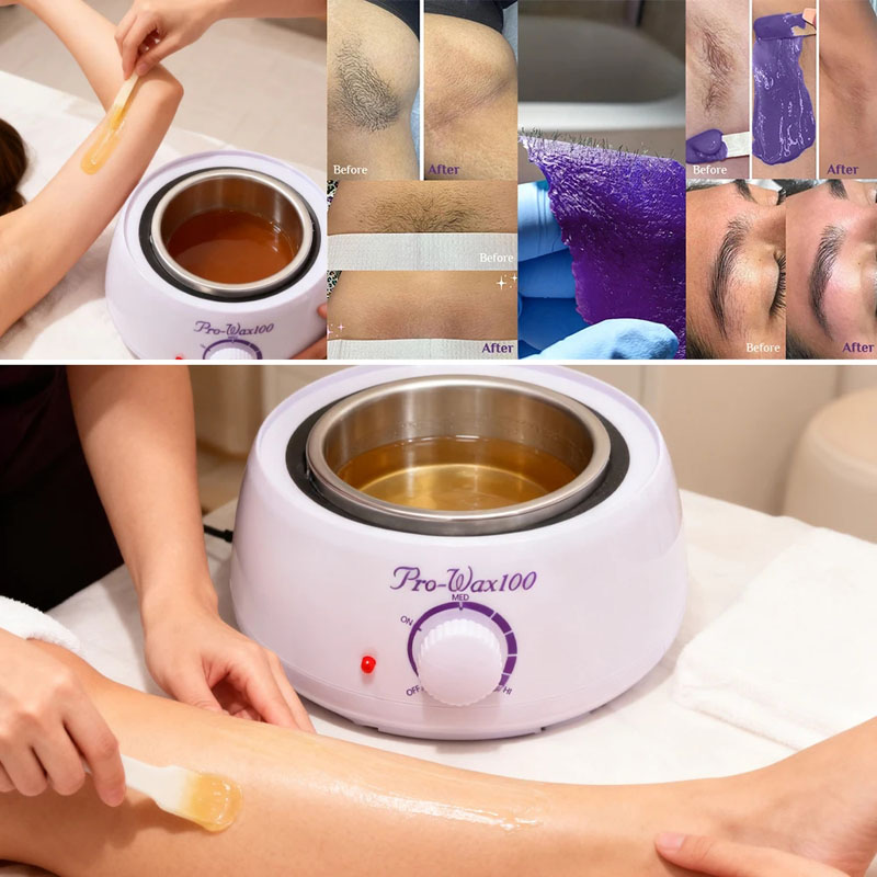 500CC Electric Wax Warmer Heater with Adjustable Temperature, Professional Hair Removal Wax Melting Machine for Paraffin Wax Beans, Salon-Quality Depilatory Tool for Home Use