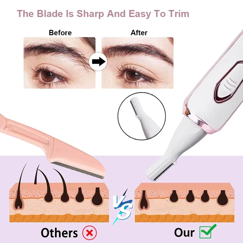 4-in-1 Women Electric Shaver Epilator, USB Rechargeable Painless Cordless Hair Remover, Electric Trimmer Razor for Face, Leg, Bikini, Armpit & Full Body Hair Removal