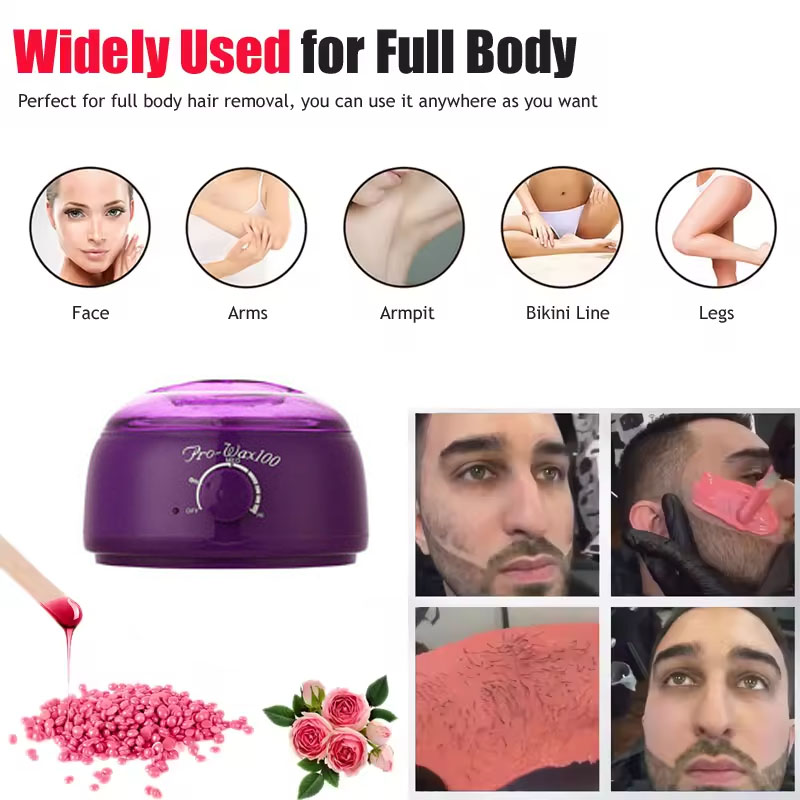 500CC Electric Wax Warmer Heater with Adjustable Temperature, Professional Hair Removal Wax Melting Machine for Paraffin Wax Beans, Salon-Quality Depilatory Tool for Home Use