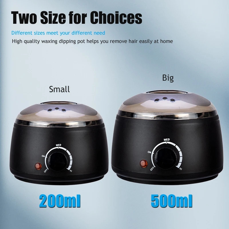 500CC Electric Wax Warmer Heater with Adjustable Temperature, Professional Hair Removal Wax Melting Machine for Paraffin Wax Beans, Salon-Quality Depilatory Tool for Home Use