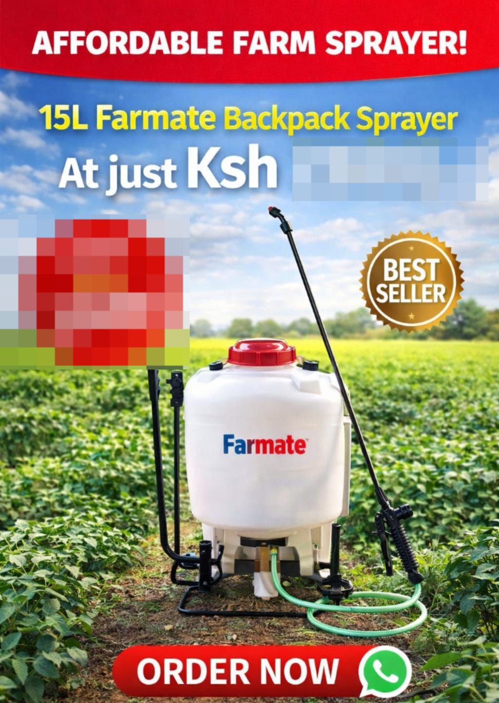 15L Fermented Backpack Sprayer – Durable Manual Pressure Sprayer for Agriculture & Garden Use