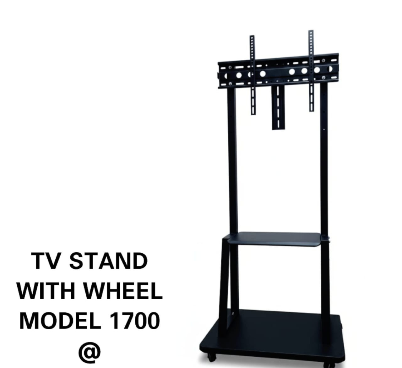 Modern and durable TV stand with spacious storage shelves and elegant design. Perfect for living room entertainment setups and TVs of different sizes.