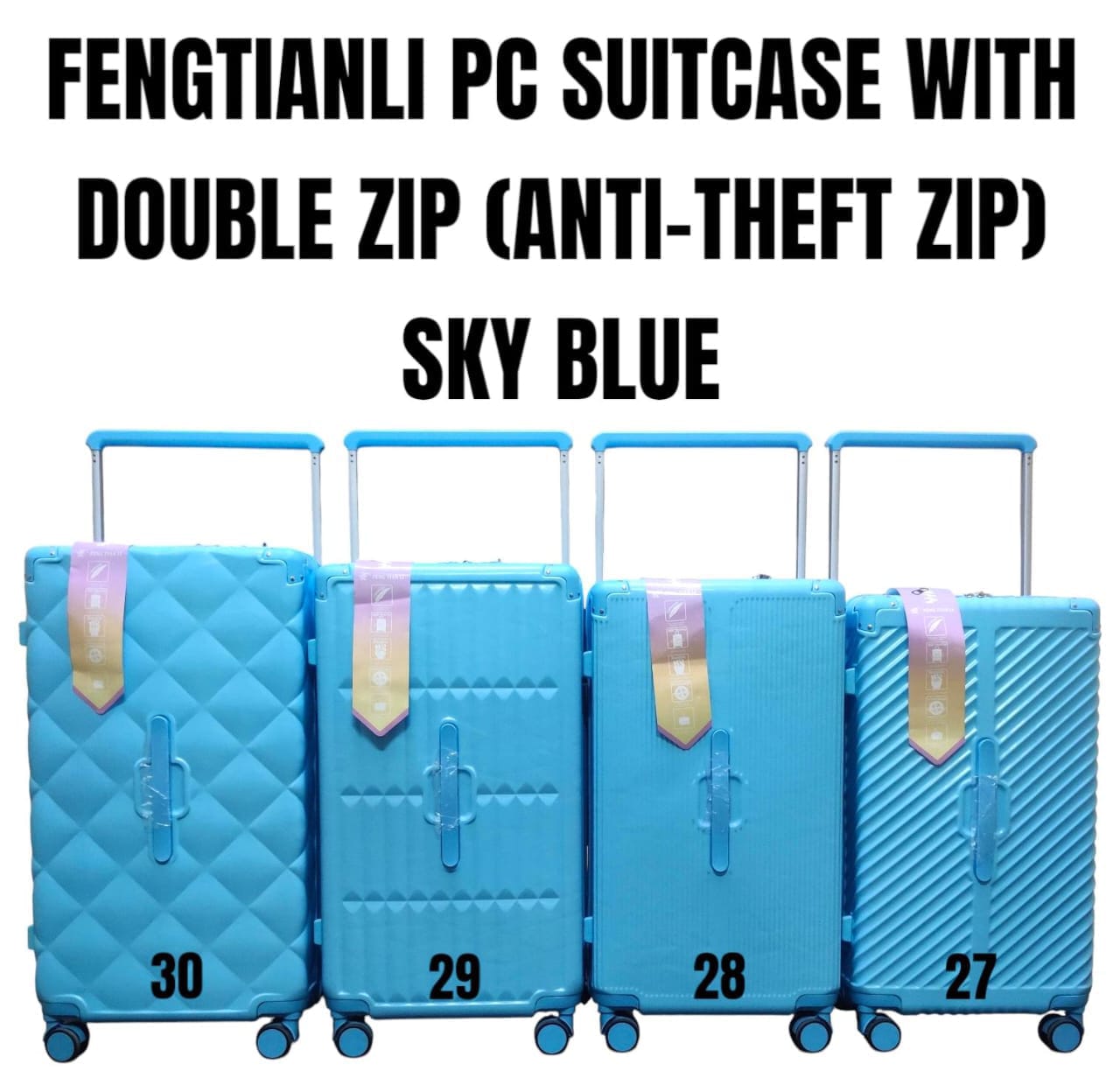 ✨ Special Offer | Fengtianli 27-Inch Premium PC Suitcase | Heavy-Duty Double Anti-Theft Zip Trolley | Unique & Classy Professional Travel Resource ✅