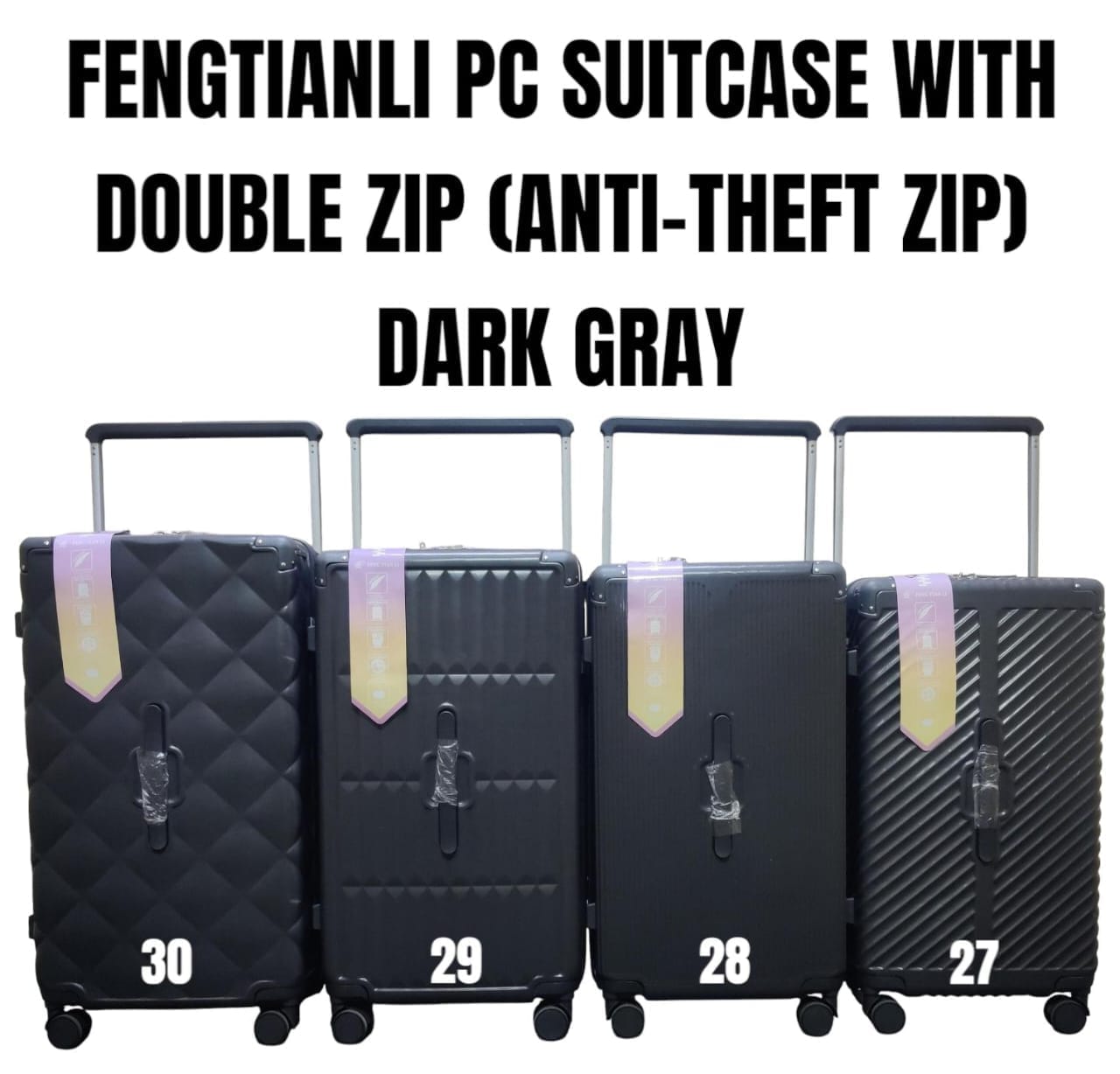 ✨ Special Offer | Fengtianli 27-Inch Premium PC Suitcase | Heavy-Duty Double Anti-Theft Zip Trolley | Unique & Classy Professional Travel Resource ✅