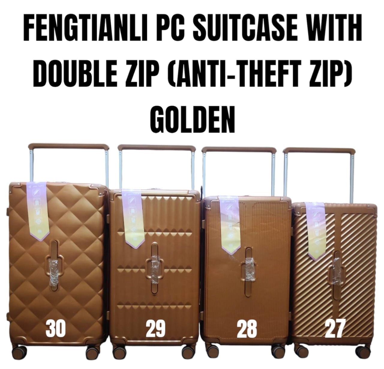 ✨ Special Offer | Fengtianli 27-Inch Premium PC Suitcase | Heavy-Duty Double Anti-Theft Zip Trolley | Unique & Classy Professional Travel Resource ✅