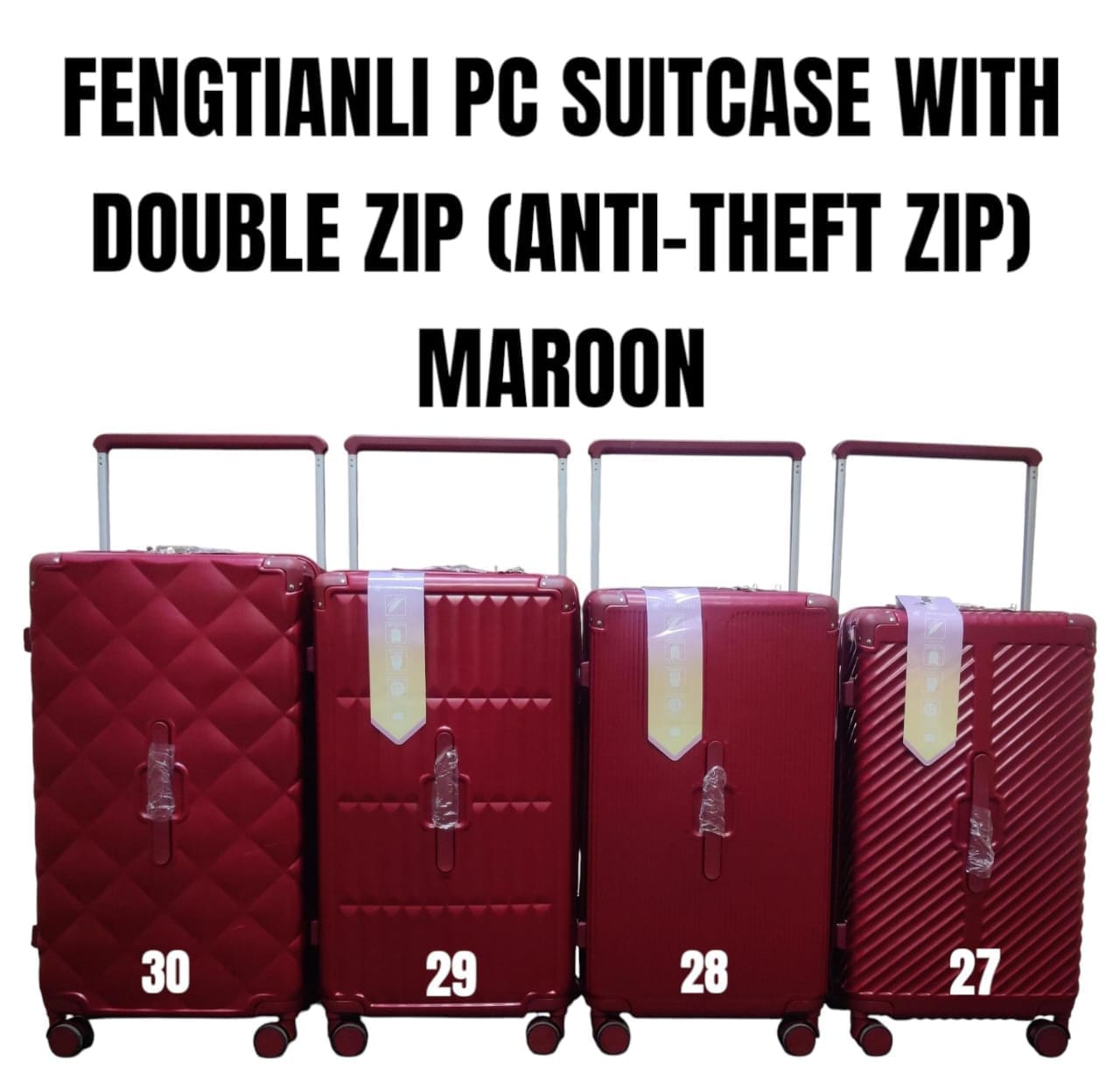 ✨ Special Offer | Fengtianli 27-Inch Premium PC Suitcase | Heavy-Duty Double Anti-Theft Zip Trolley | Unique & Classy Professional Travel Resource ✅