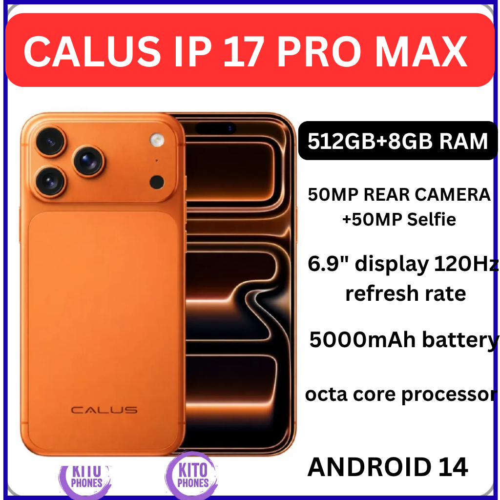 NEW ARRIVAL! CALUS IP 17 PRO MAX, 512GB ROM + 8GB RAM, 50MP REAR CAMERA, 50MP SELFIE, 5G SUPERFAST NETWORK SPEED, 6.9 DISPLAY, ANDROID 14, 5000 MAH BATTERY 1 YR WARRANTY