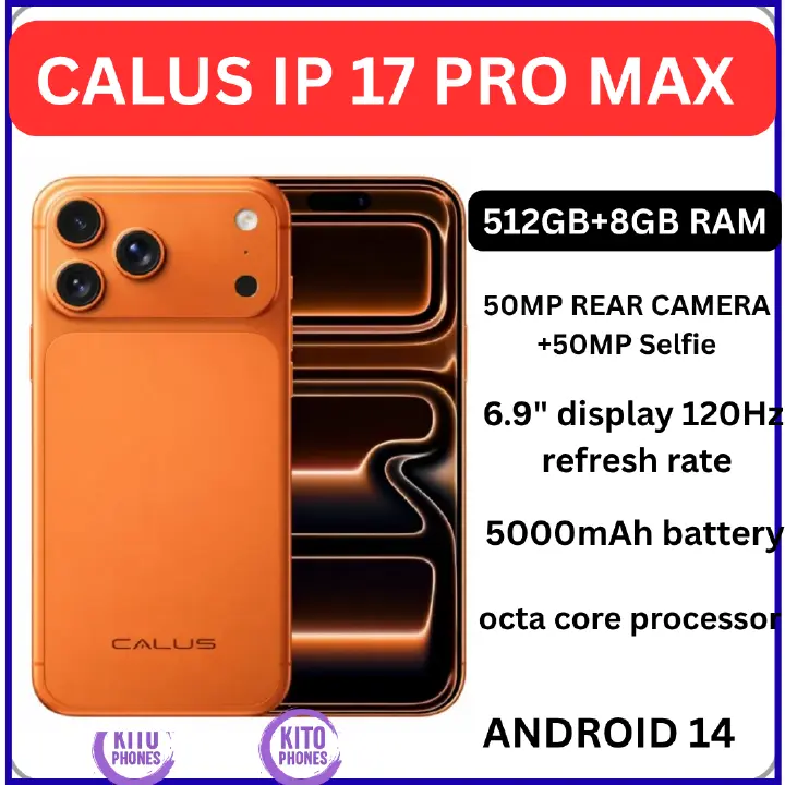 NEW ARRIVAL! CALUS IP 17 PRO MAX, 512GB ROM + 8GB RAM, 50MP REAR CAMERA, 50MP SELFIE, 5G SUPERFAST NETWORK SPEED, 6.9 DISPLAY, ANDROID 14, 5000 MAH BATTERY 1 YR WARRANTY