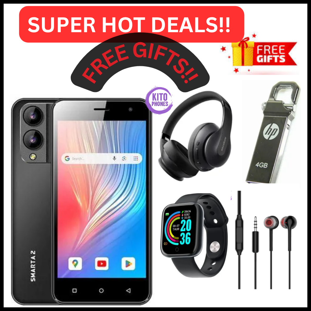 LIMITED DISCOUNT !!!! BRAND NEW Safaricom Neon Smarta 2 – 5.5" Display, 2GB RAM + 32GB ROM, Octa-Core, 8MP Rear Camera, 5MP Front Camera, 3000mAh Battery, Dual SIM Android 10 Smartphone [New Arrivals)