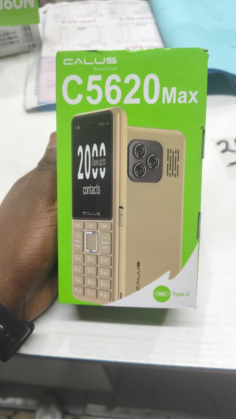 CALUS C5620 MAX TRIPLE SIM CARD phone 2.8" screen 2500mAh  Battery CAPACITY wireless FM Torch light bright torch CALUS smart live WITH TYPE C PORT featured phone