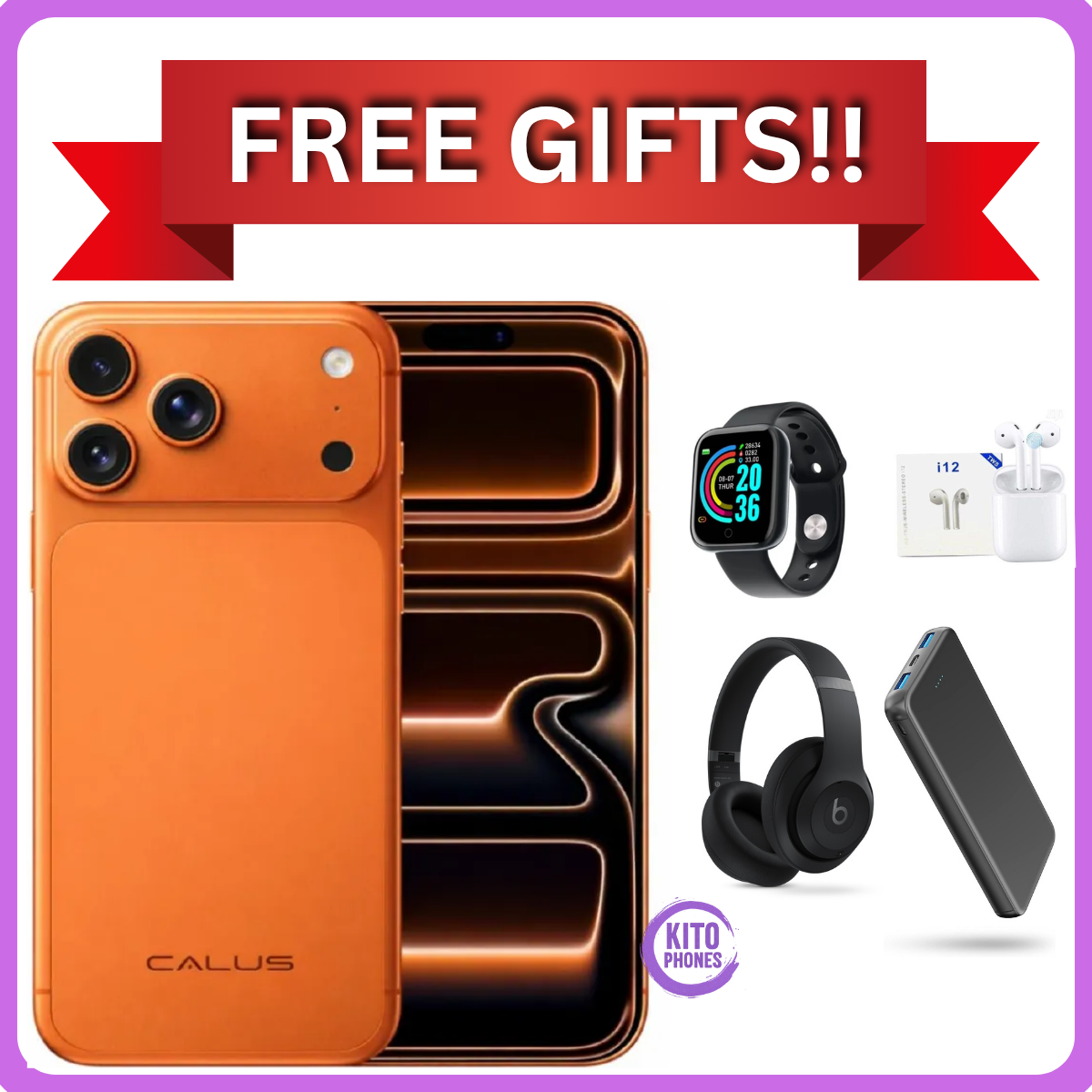 NEW ARRIVAL! CALUS IP 17 PRO MAX, 512GB ROM + 8GB RAM, 50MP REAR CAMERA, 50MP SELFIE, 5G SUPERFAST NETWORK SPEED, 6.9 DISPLAY, ANDROID 14, 5000 MAH BATTERY 1 YR WARRANTY +FREE GIFTS FOR YOU