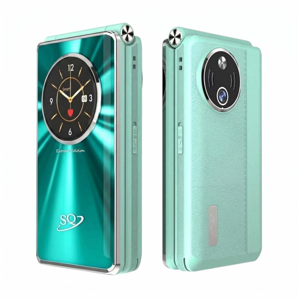 SQ SQ900 FLIP Phone 2300mAh battery capacity 2.8" SECONDARY SCREEN DUAL SIM CARD PHONE button mobile phone WITH Bluetooth connectivity super flashlight ,super speaker, camera FEATURED PHONE