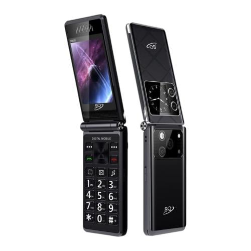 SQ SQ600 FLIP Phone 2300mAh battery capacity 2.8" SECONDARY SCREEN DUAL SIM CARD PHONE button mobile phone WITH Bluetooth connectivity super flashlight ,super speaker, camera FEATURED PHONE