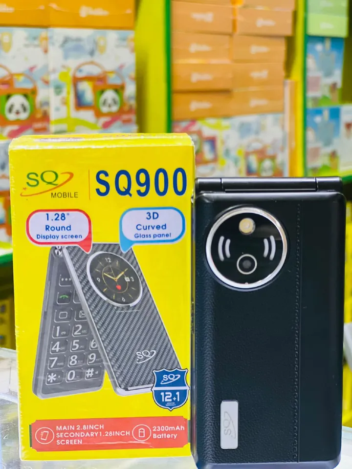 SQ SQ900 FLIP Phone 2300mAh battery capacity 2.8" SECONDARY SCREEN DUAL SIM CARD PHONE button mobile phone WITH Bluetooth connectivity super flashlight ,super speaker, camera FEATURED PHONE